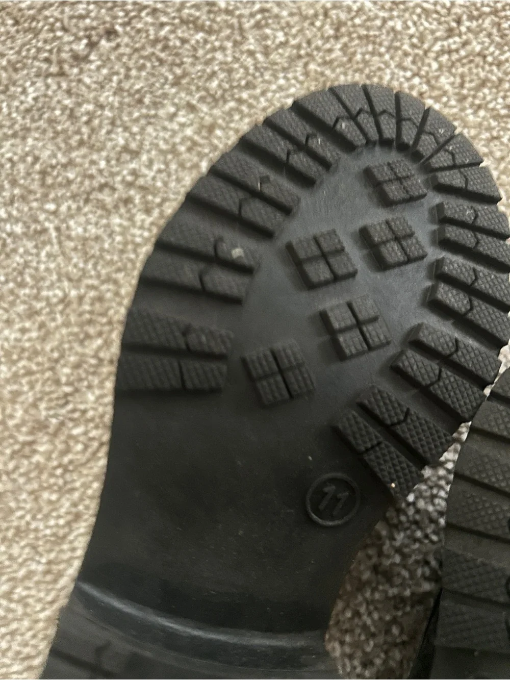 Girls Kids Patent Black Chain Lug Sole Loafers Size 11